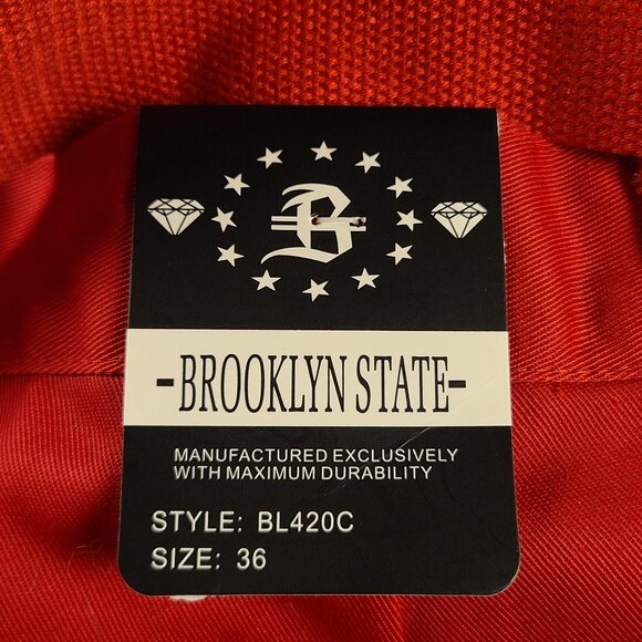 Brooklyn State Men's Red 36 Cargo Shorts With Belt New - Picture 6 of 9
